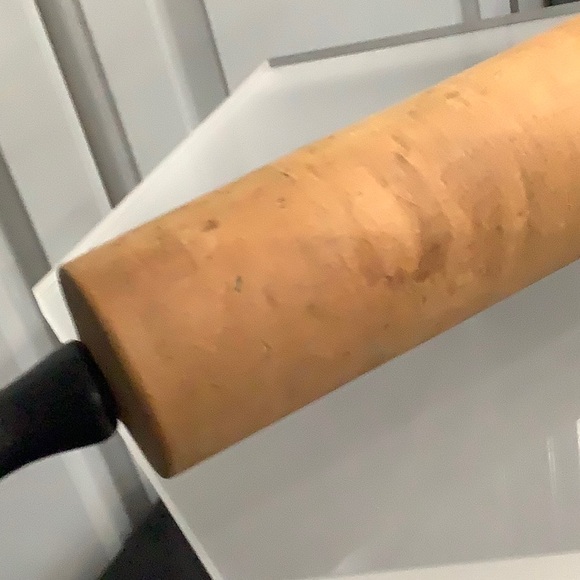 Vintage Birds Eye Maple Wood Rolling Pin, Collectible Baking Tool 18” Antique - Picture 6 of 11